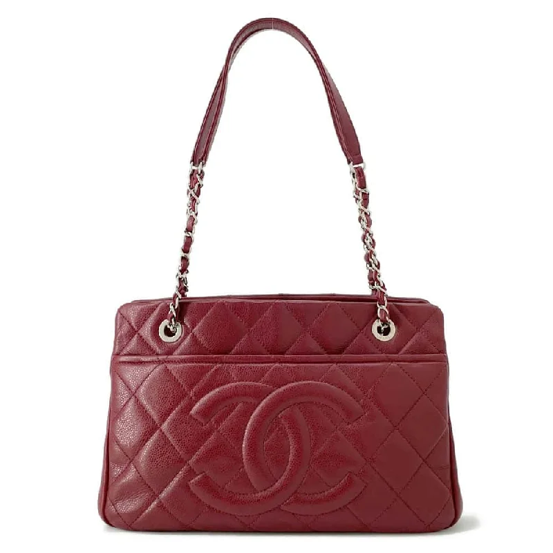 CHANEL Matelasse Chain Tote Bordeaux A67294 Caviar Leather