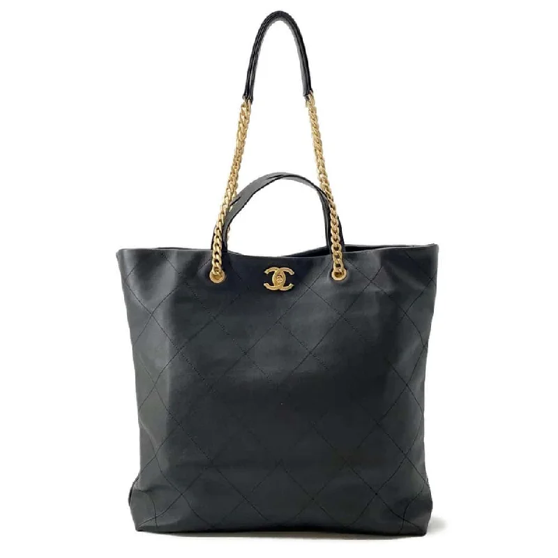 CHANEL Matelasse 2way Chain Tote Black AS3128 Lambskin