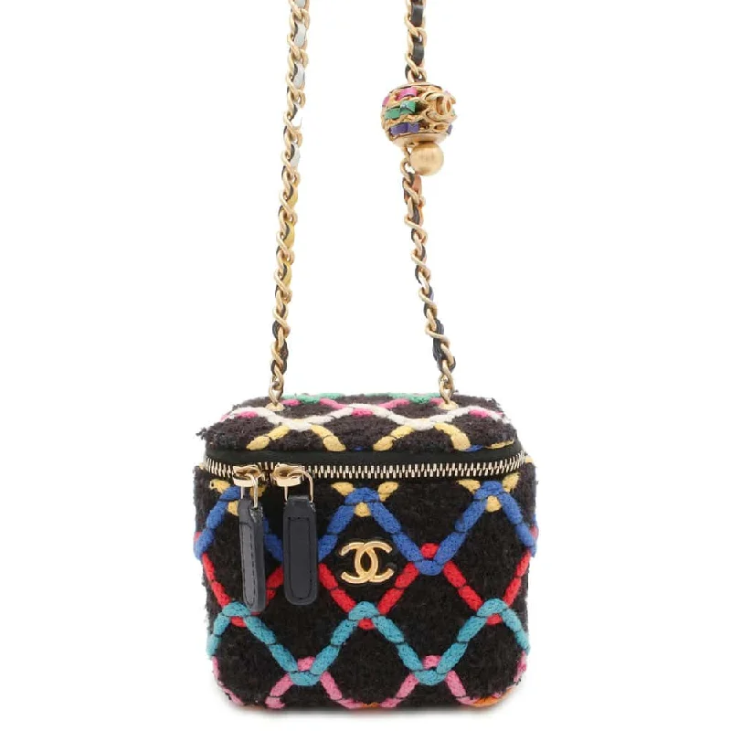 CHANEL Vanity Case Multicolor AP1447 Tweed