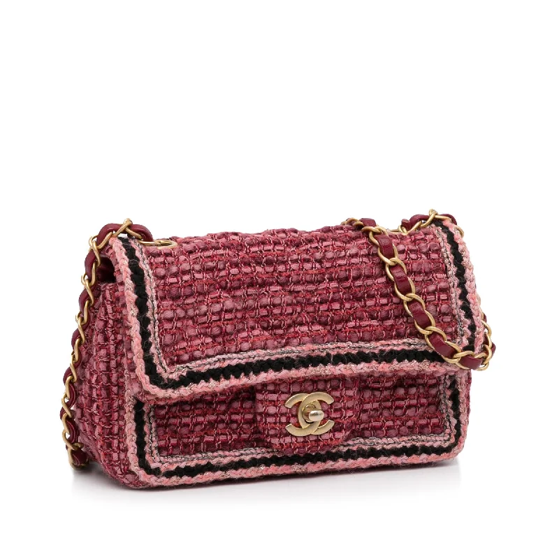 Chanel Mini Braided Classic Tweed Single Flap Bag (lsYBtL)