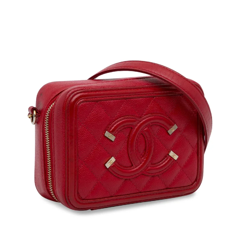 Chanel Mini CC Filigree Caviar Vanity Crossbody (Xm0DS6)