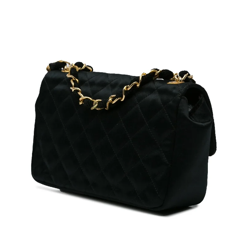 Chanel Mini CC Quilted Satin Flap (GrIueb)