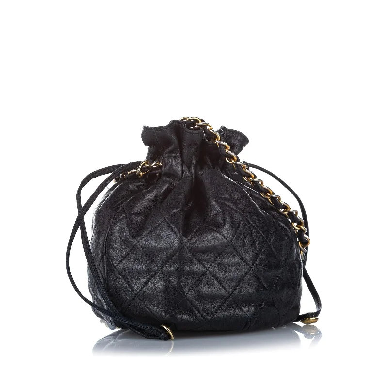 Chanel Mini Classic Lambskin Leather Bucket Bag (23935)