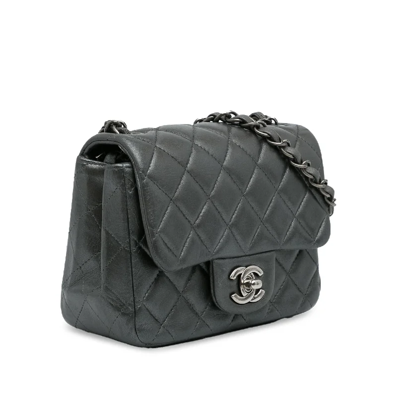 Chanel Mini Classic Lambskin Square Single Flap (Lqr8P5)