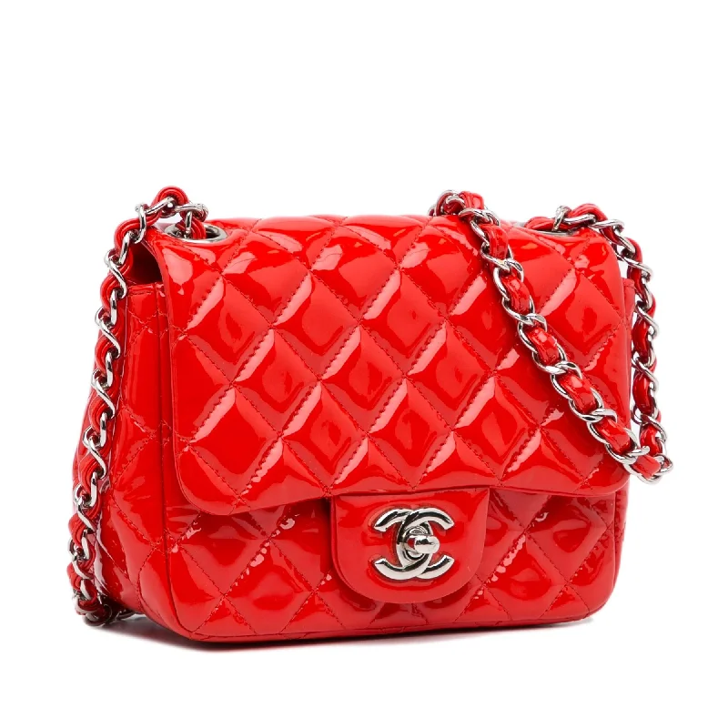 Chanel Mini Classic Square Patent Single Flap (alnMAa)