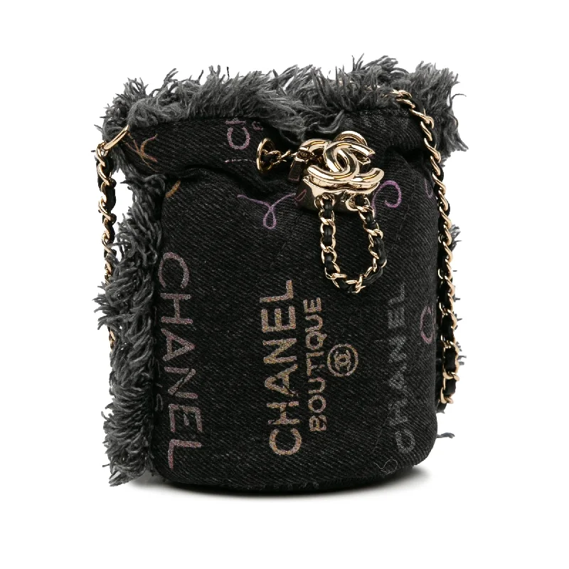 Chanel Mini Denim Mood Bucket with Chain (6D3bZs)