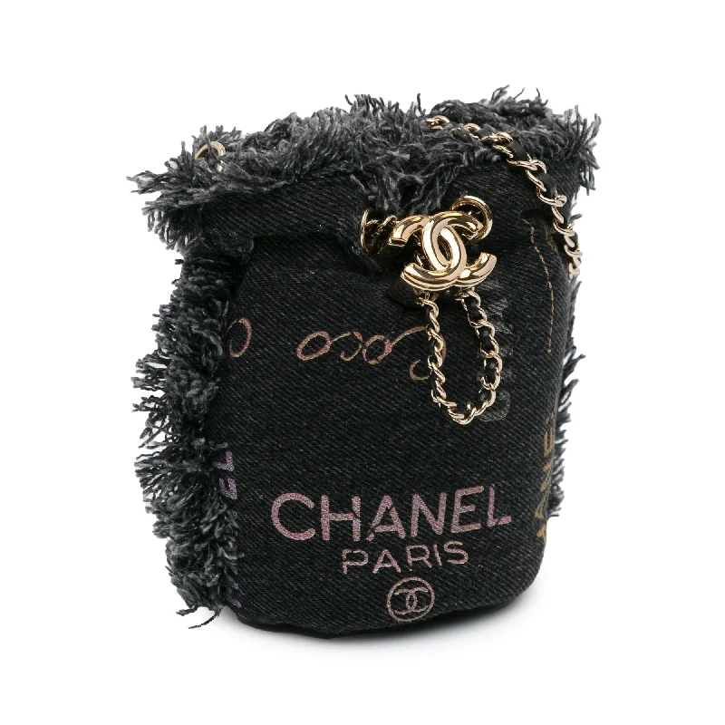 Chanel Mini Denim Mood Bucket with Chain (B4ElfD)