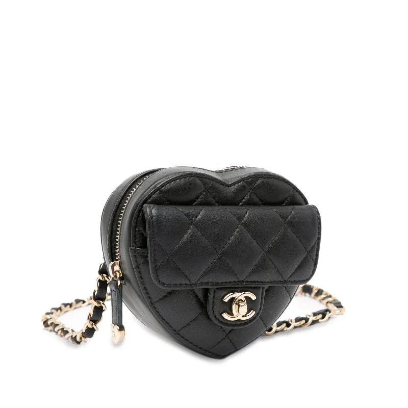 Chanel Mini Lambskin CC in Love Heart Belt Bag (R54rLZ)