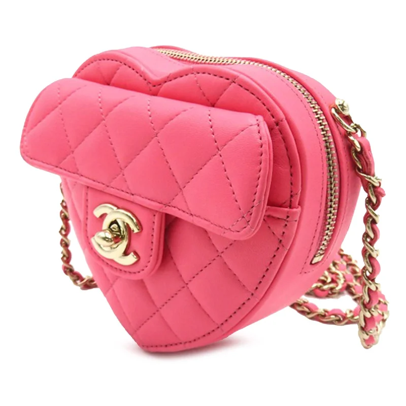 Chanel Mini Lambskin CC in Love Heart Crossbody (nERI6D)