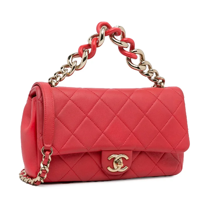 Chanel Mini Lambskin Elegant Chain Single Flap (RMZYZO)