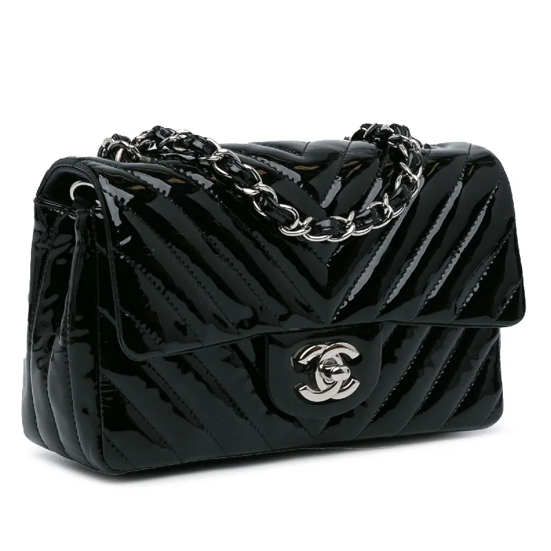 Chanel Mini Rectangular Classic Chevron Patent Single Flap (3MlT53)