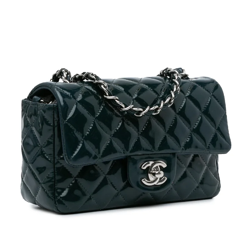 Chanel Mini Rectangular Classic Patent Single Flap (TPwrWV)