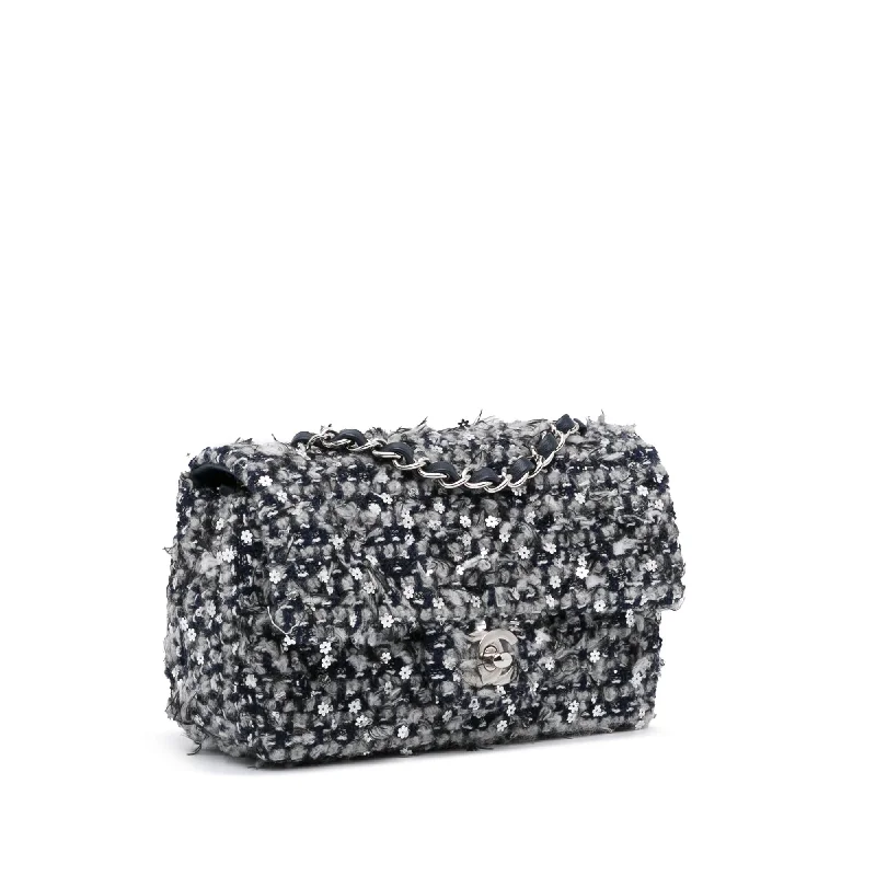 Chanel Mini Sequin Tweed Flap Crossbody (4UBu25)