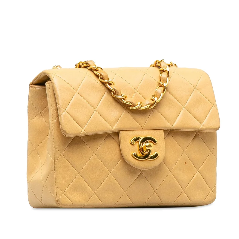 Chanel Mini Square Classic Lambskin Single Flap (E8DBvA)