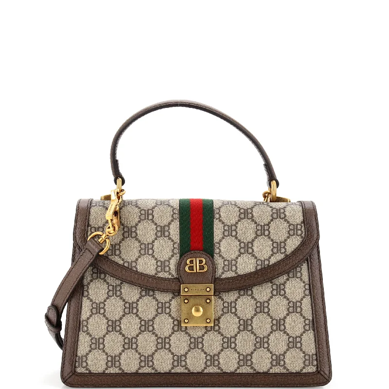 x Gucci The Hacker Project Top Handle Bag BB Coated Canvas Small