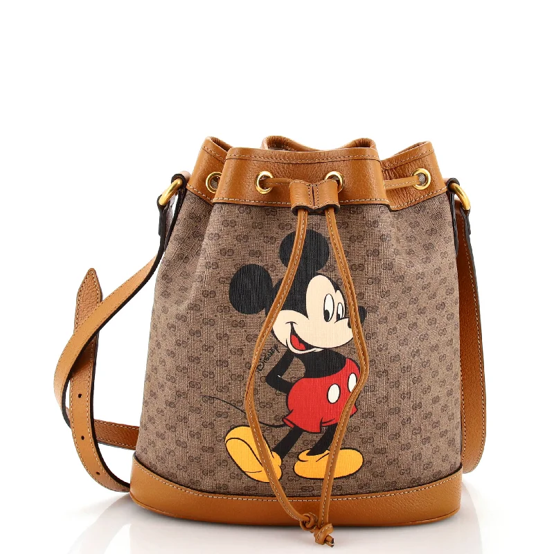 Disney Mickey Mouse Bucket Bag Printed Mini GG Coated Canvas