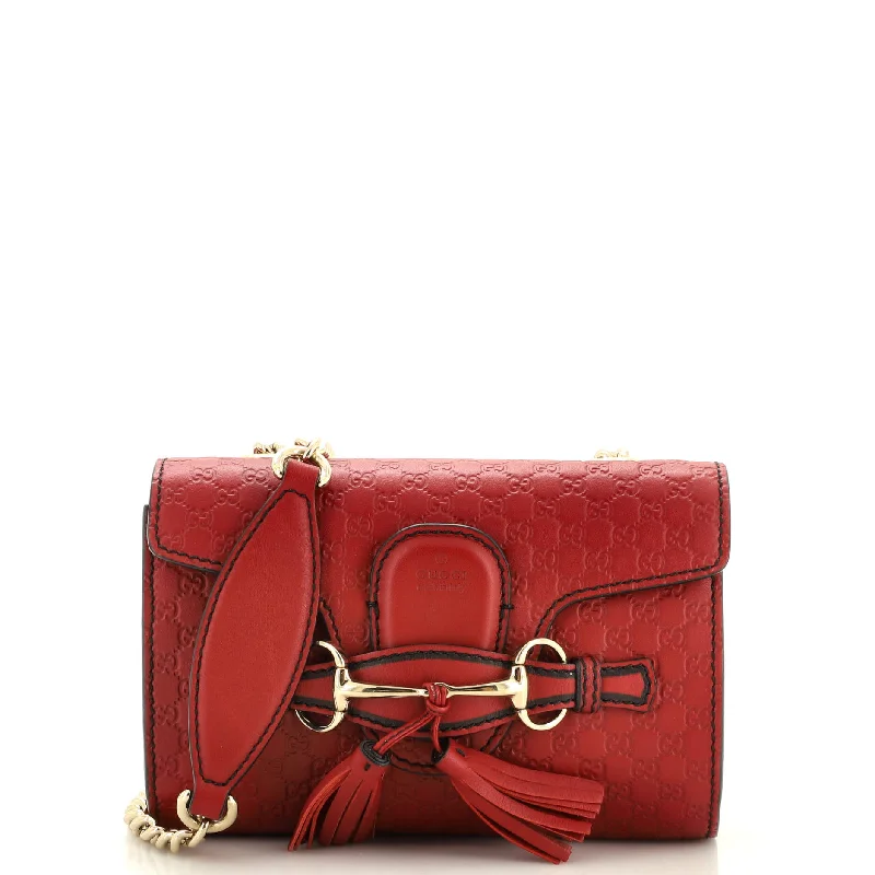 Emily Chain Flap Bag Microguccissima Leather Mini