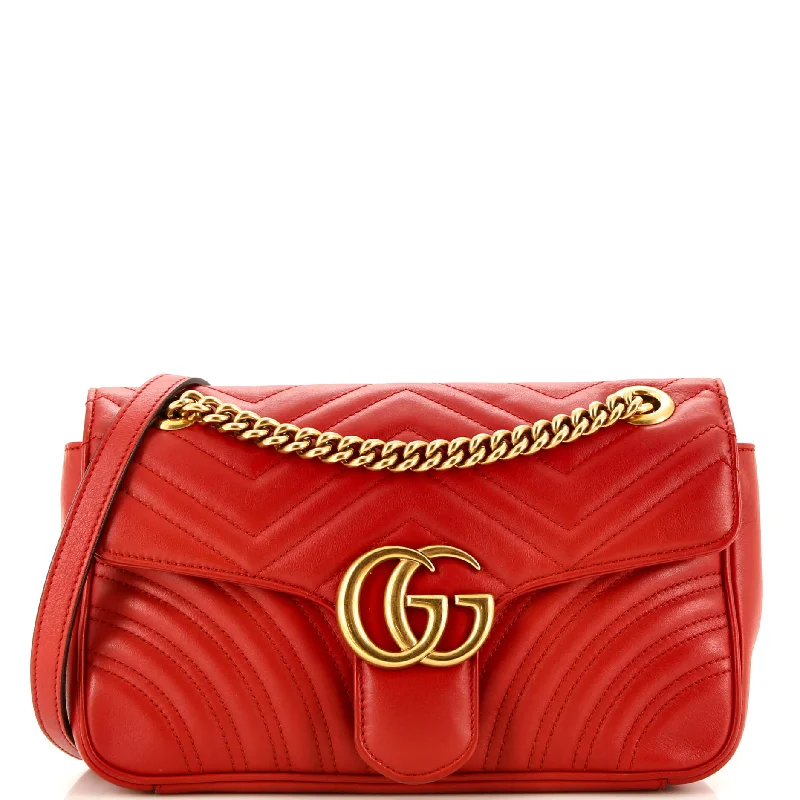 GG Marmont Flap Bag Matelasse Leather Small