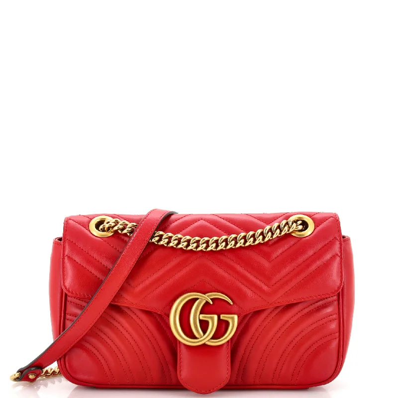 GG Marmont Flap Bag Matelasse Leather Small