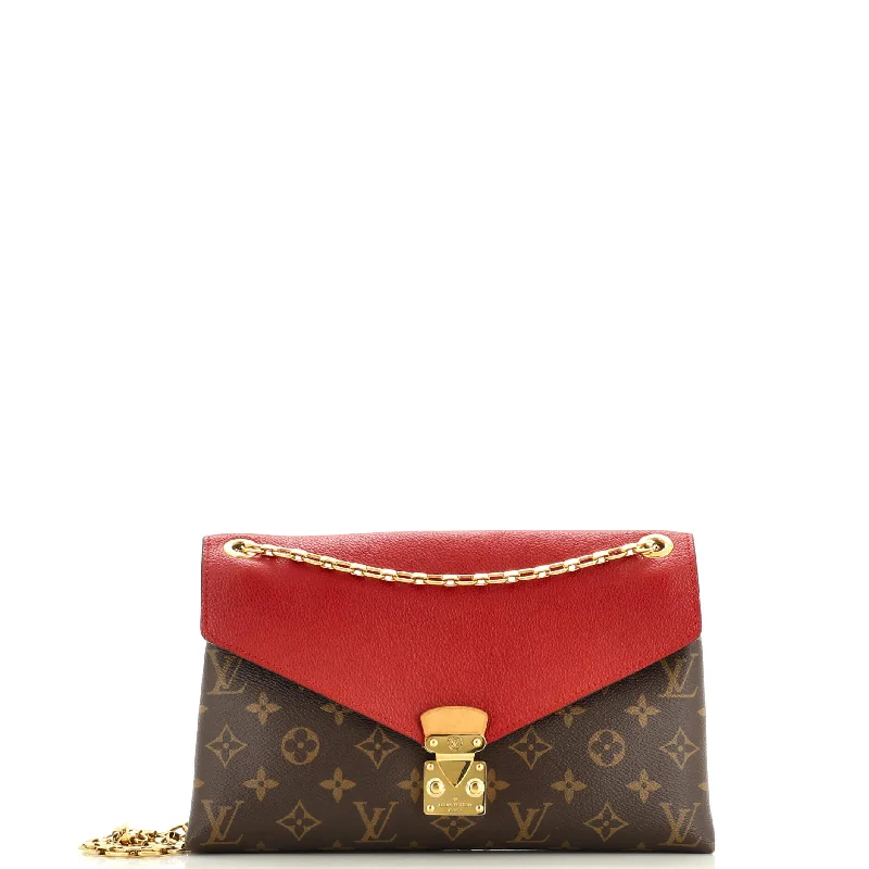 Pallas Chain Shoulder Bag Monogram Canvas and Calfskin